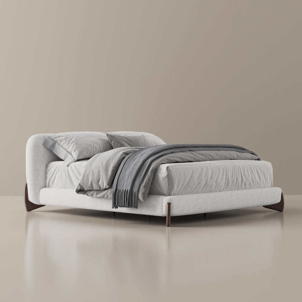 Lambra Bouclé Upholstered Bed - Exclusivia