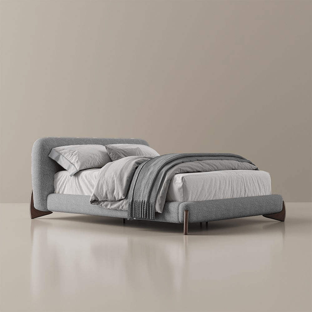 Lambra Bouclé Upholstered Bed - Exclusivia