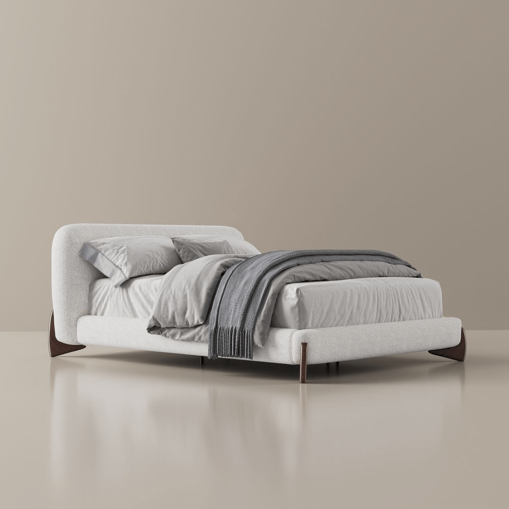 Lambra Bouclé Upholstered Bed - Exclusivia