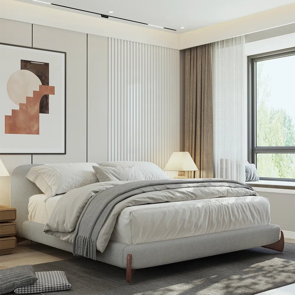 Lambra Bouclé Upholstered Bed - Exclusivia