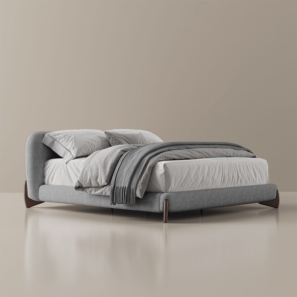 Lambra Bouclé Upholstered Bed - Exclusivia