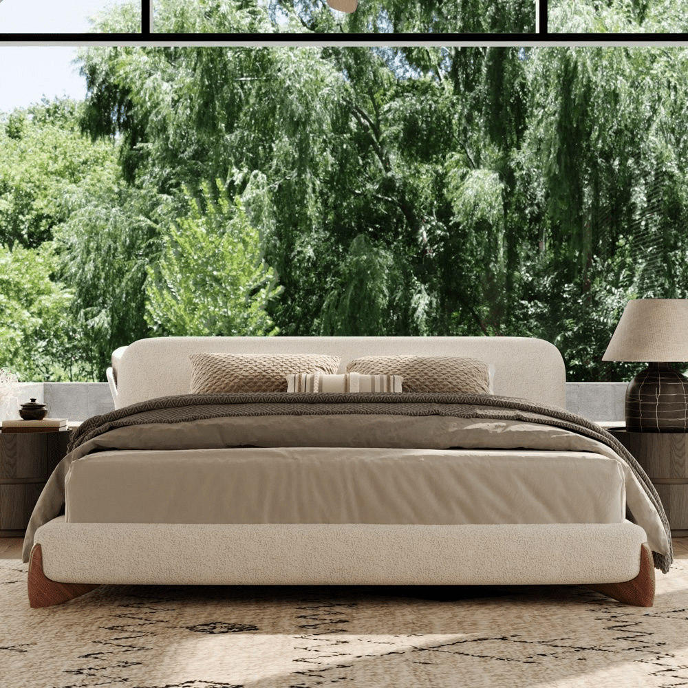Lambra Bouclé Upholstered Bed - Exclusivia