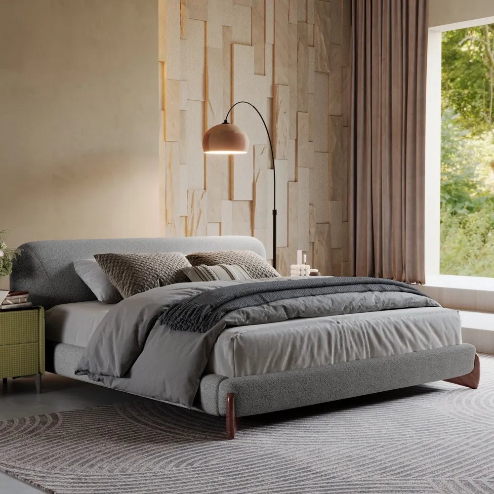 Lambra Bouclé Upholstered Bed - Exclusivia