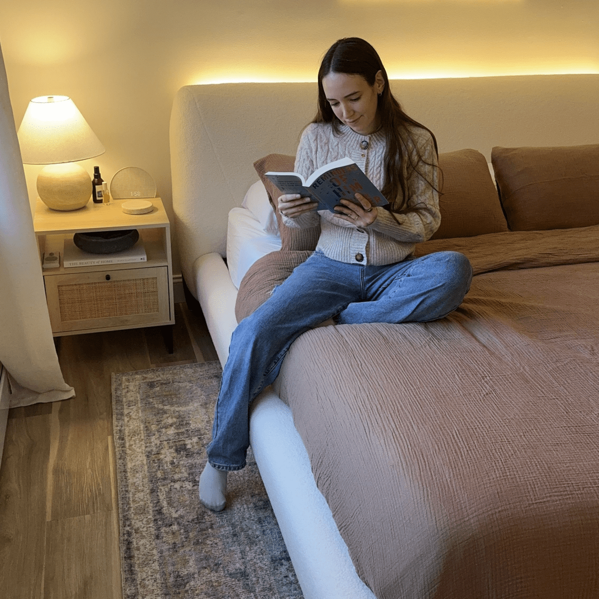 Lambra Bouclé Upholstered Bed - Exclusivia