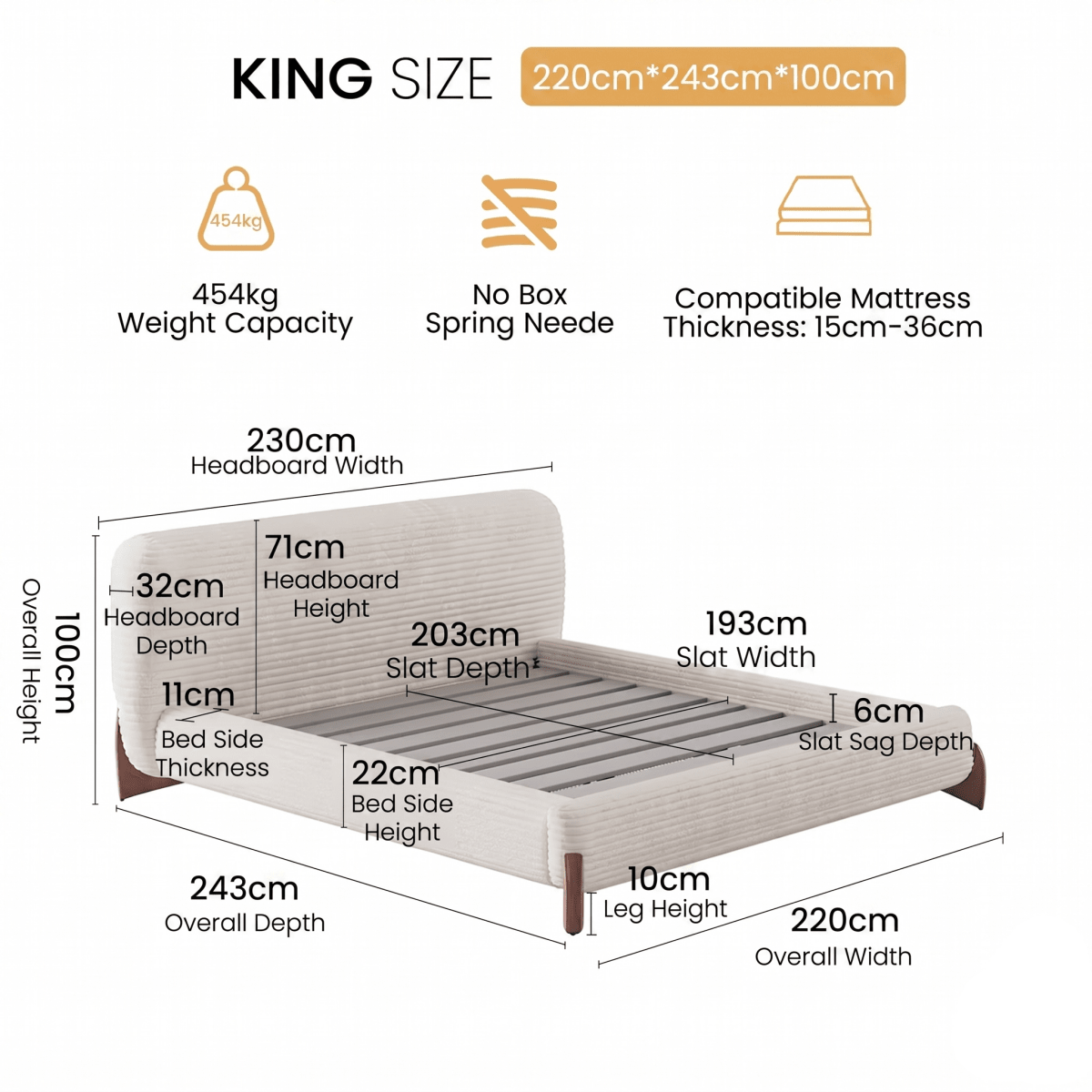 Lambra Upholstered Bed - Exclusivia
