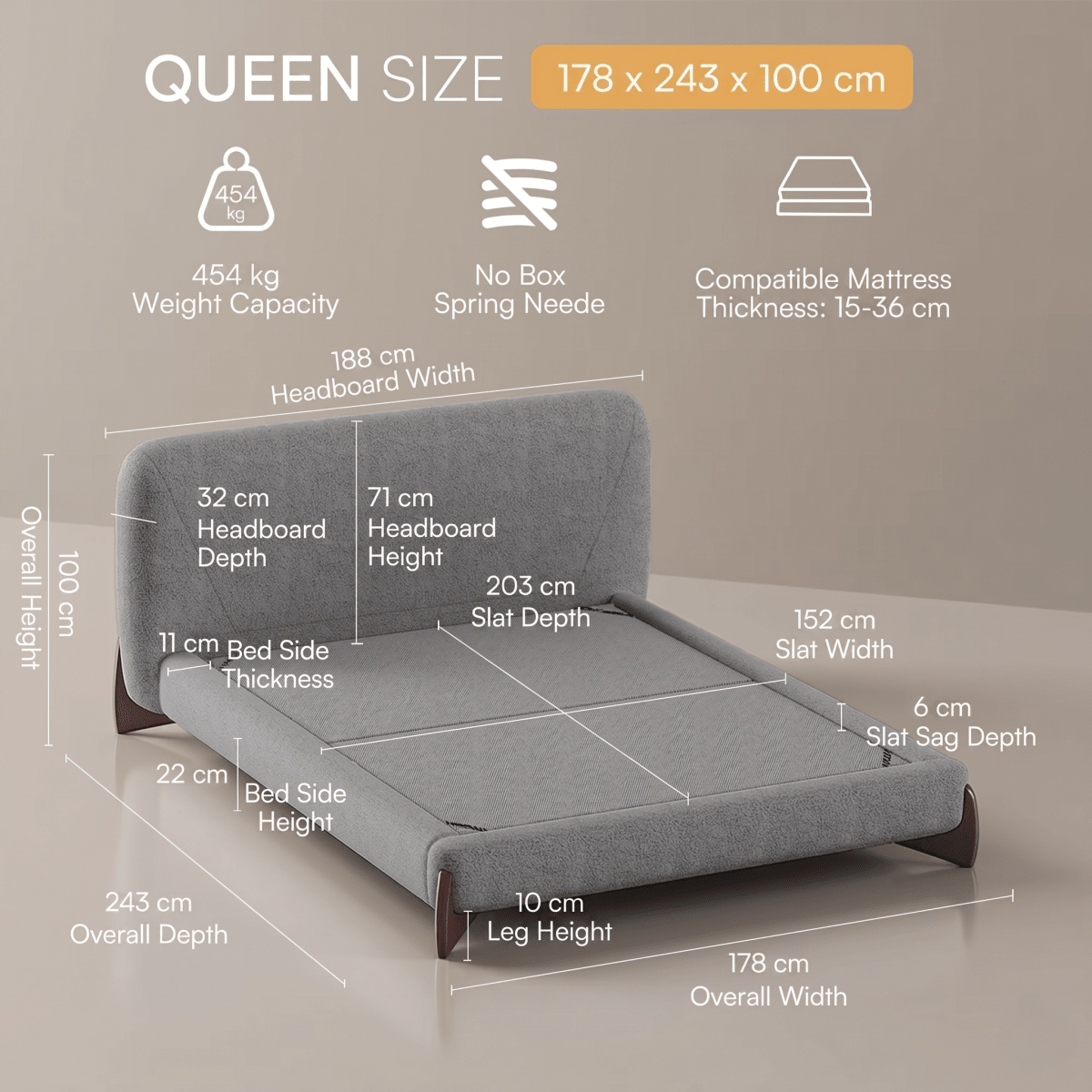 Lambra Upholstered Bed - Exclusivia