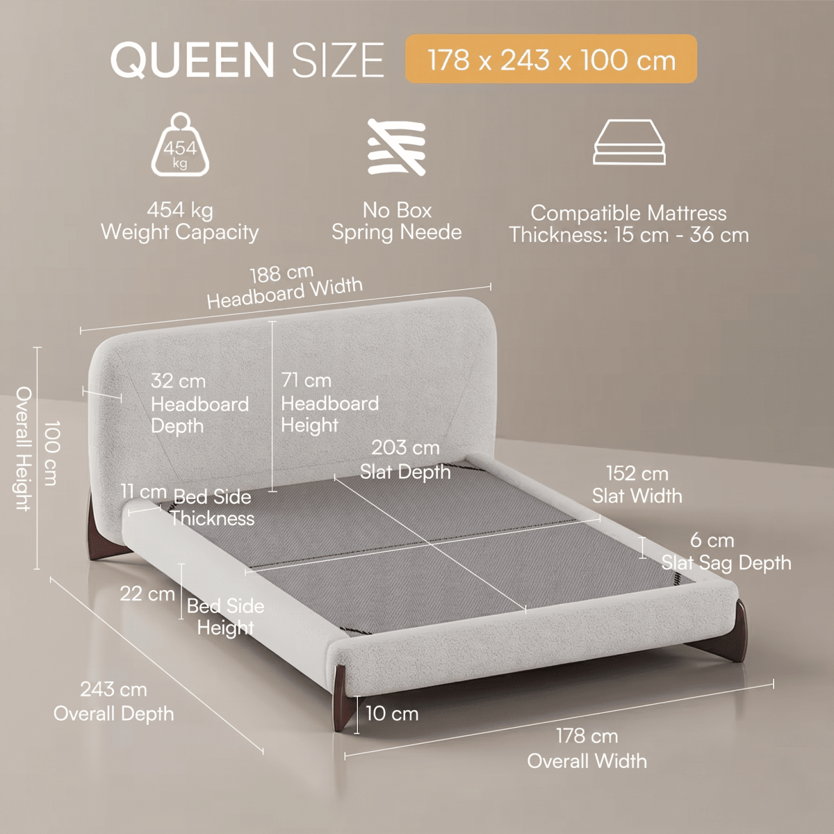 Lambra Upholstered Bed - Exclusivia