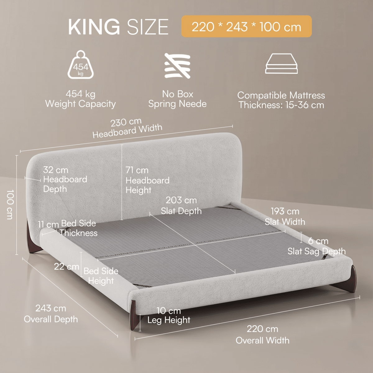 Lambra Upholstered Bed - Exclusivia