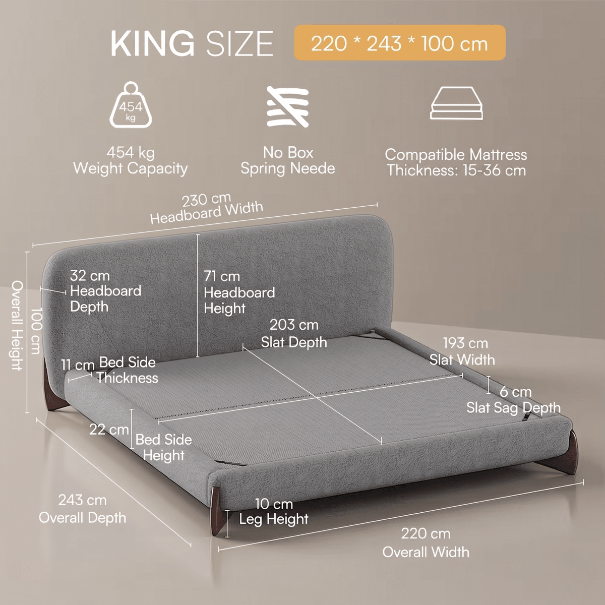 Lambra Upholstered Bed - Exclusivia