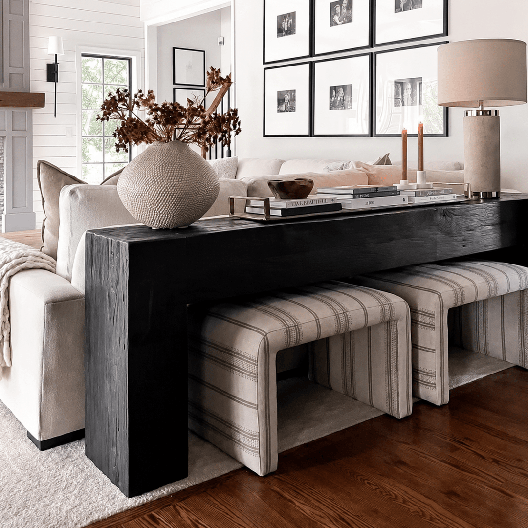 LARA Rustic Pine Wood Console Table - Exclusivia
