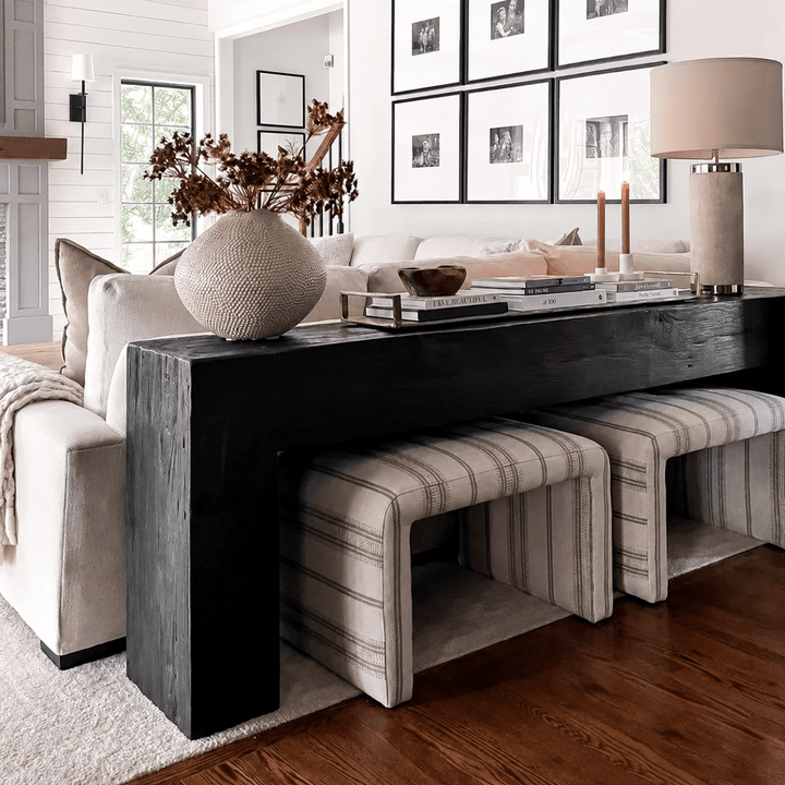 LARA Rustic Pine Wood Console Table - Exclusivia