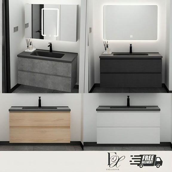 LARSL Toilet Vanity Cabinet Basin Bathroom - Exclusivia