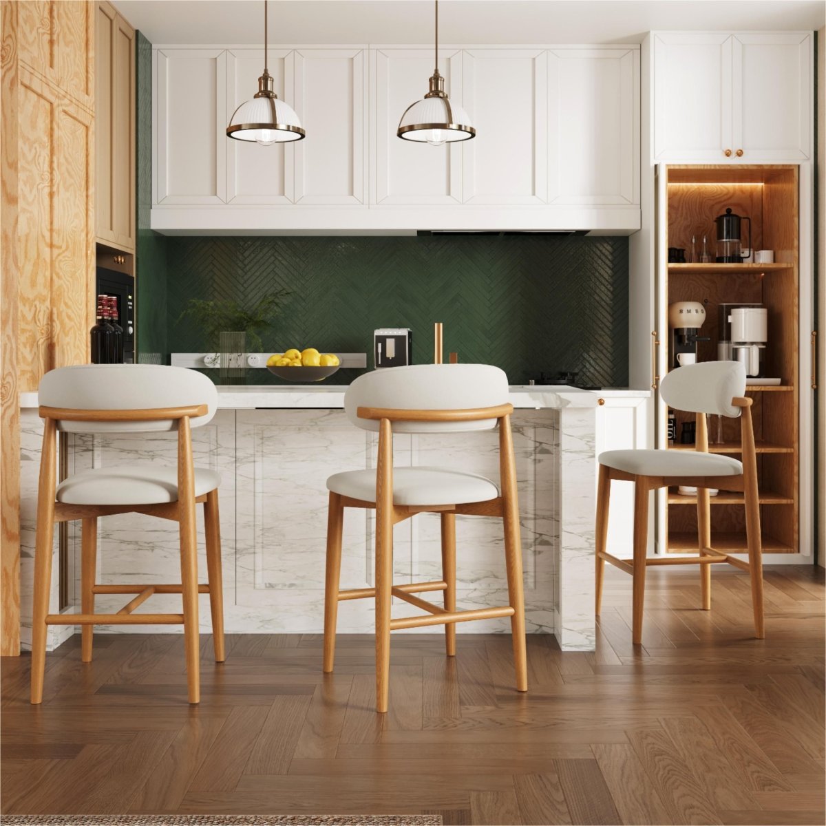 Lawson 61 cm Mid - Century Counter Stools — Set of 2 - Exclusivia