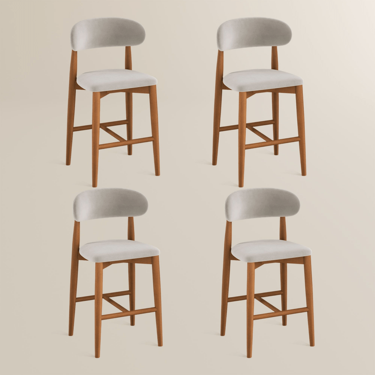 Lawson 61 cm Mid - Century Counter Stools — Set of 2 - Exclusivia