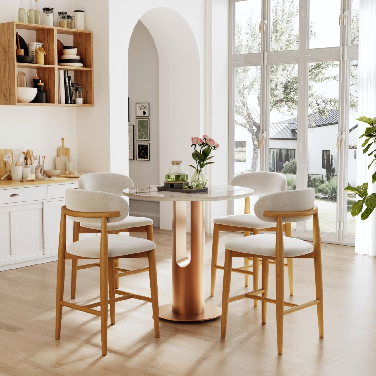 Lawson 61 cm Mid - Century Counter Stools — Set of 2 - Exclusivia