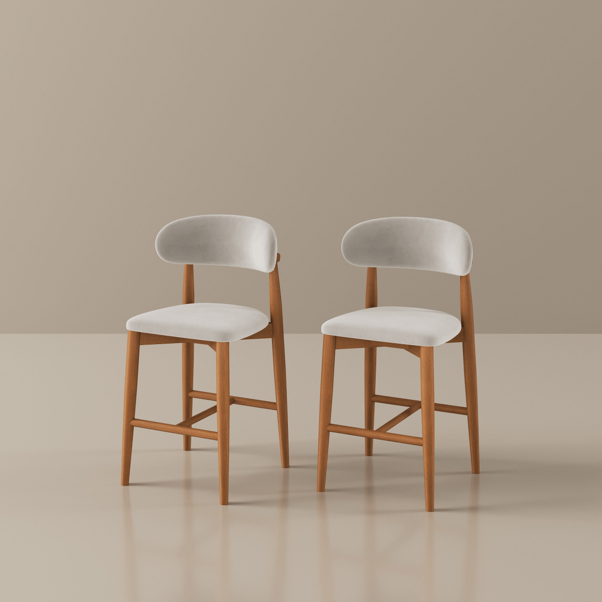 Lawson 61 cm Mid - Century Counter Stools — Set of 2 - Exclusivia