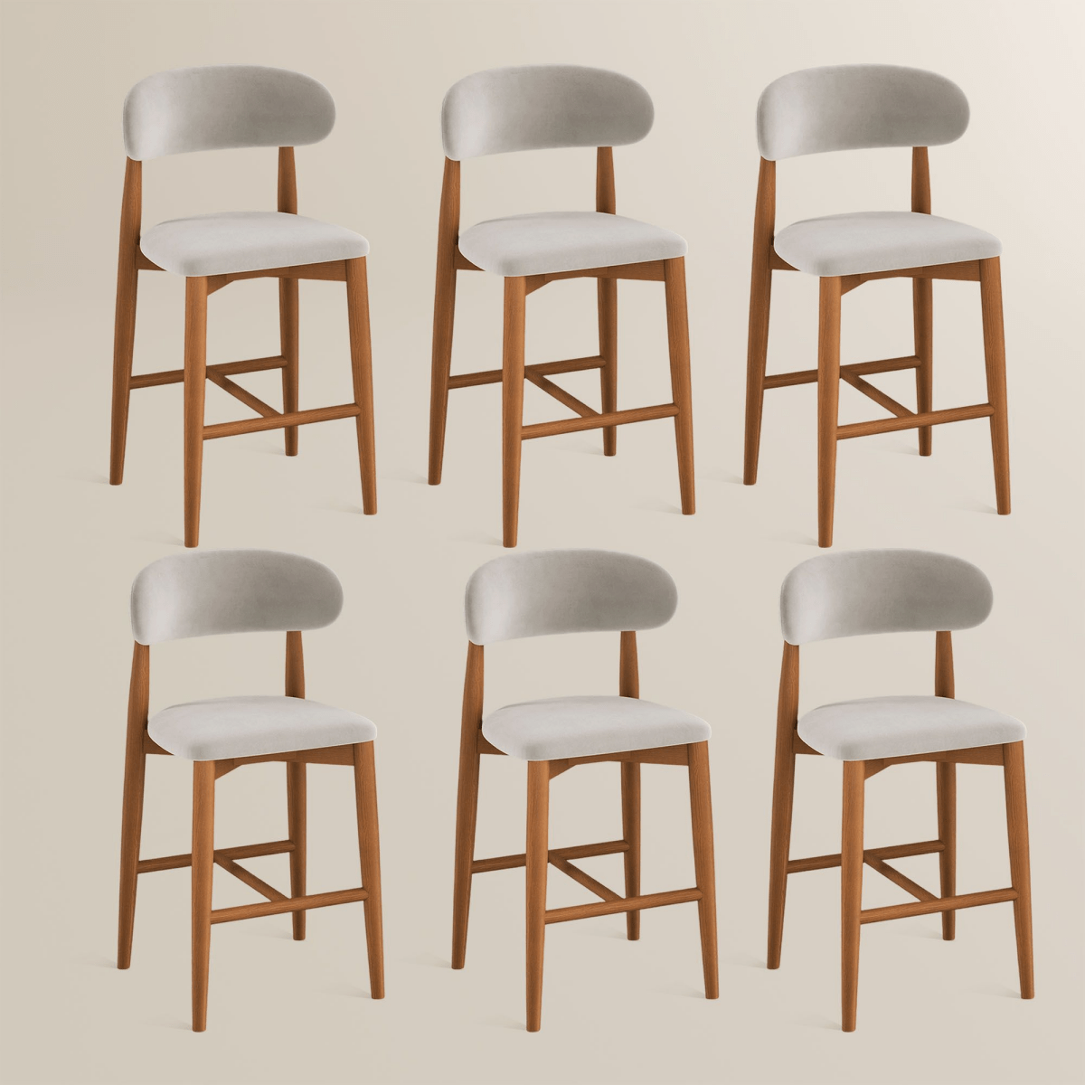 Lawson 61 cm Mid - Century Counter Stools — Set of 2 - Exclusivia