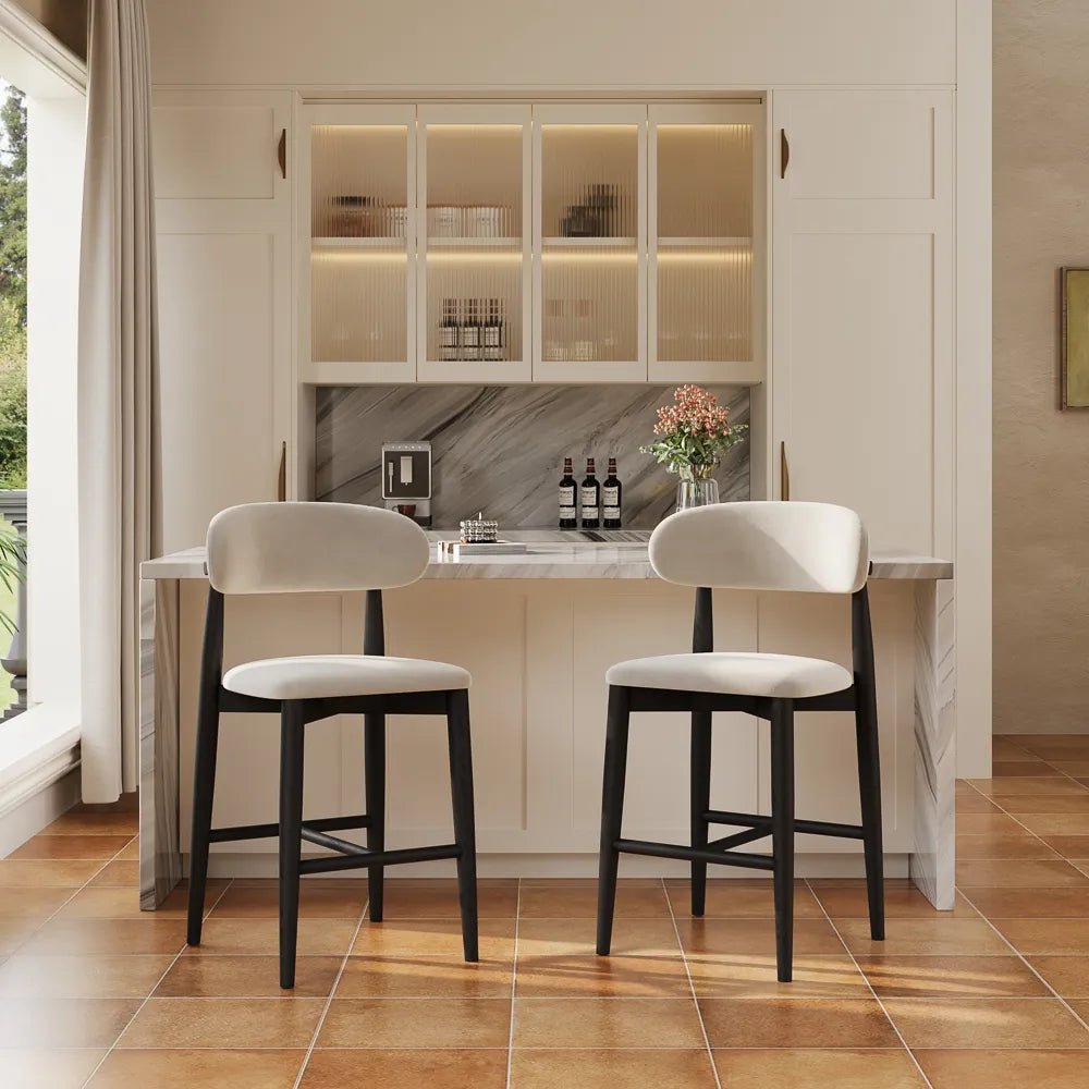 Lawson 61 cm Mid - Century Counter Stools — Set of 2 - Exclusivia