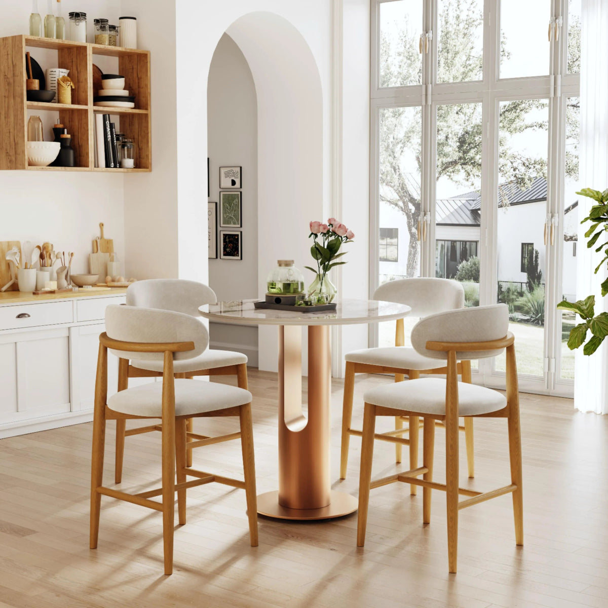 Lawson 61 cm Mid - Century Counter Stools — Set of 2 - Exclusivia