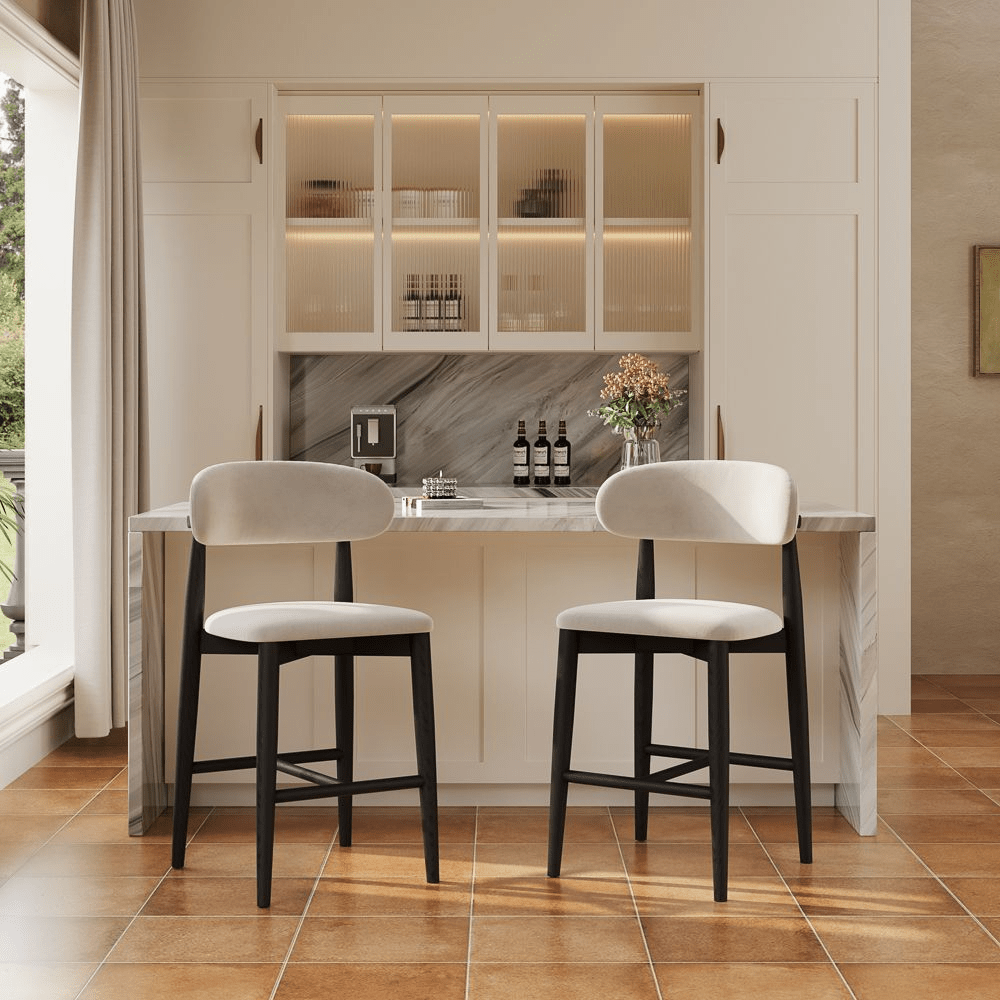 Lawson 61 cm Mid - Century Counter Stools — Set of 2 - Exclusivia