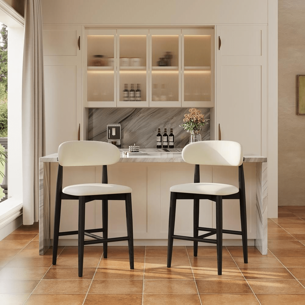 Lawson 61 cm Mid - Century Counter Stools — Set of 2 - Exclusivia