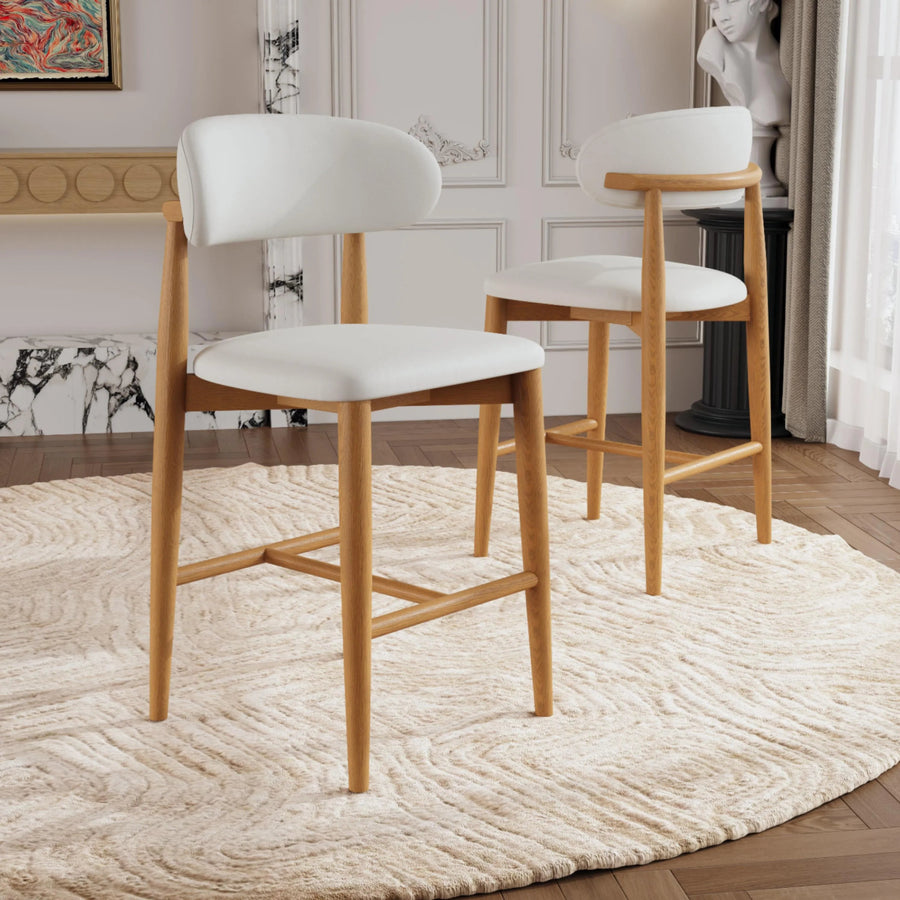 Lawson 61 cm Mid - Century Counter Stools — Set of 2 - Exclusivia