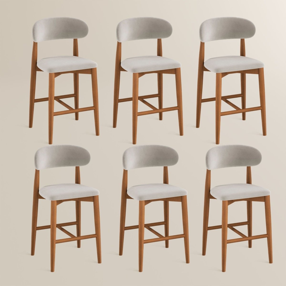 Lawson 61 cm Mid - Century Counter Stools — Set of 2 - Exclusivia