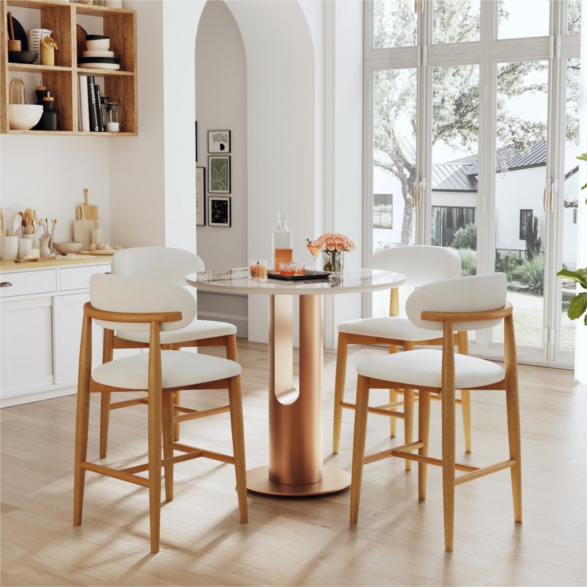 Lawson 61 cm Mid - Century Counter Stools — Set of 2 - Exclusivia