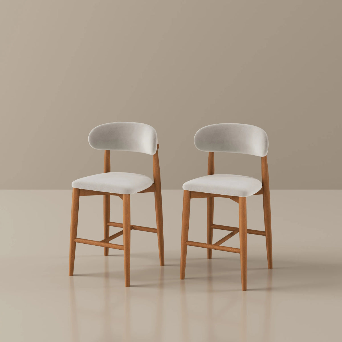 Lawson 61 cm Mid - Century Counter Stools — Set of 2 - Exclusivia