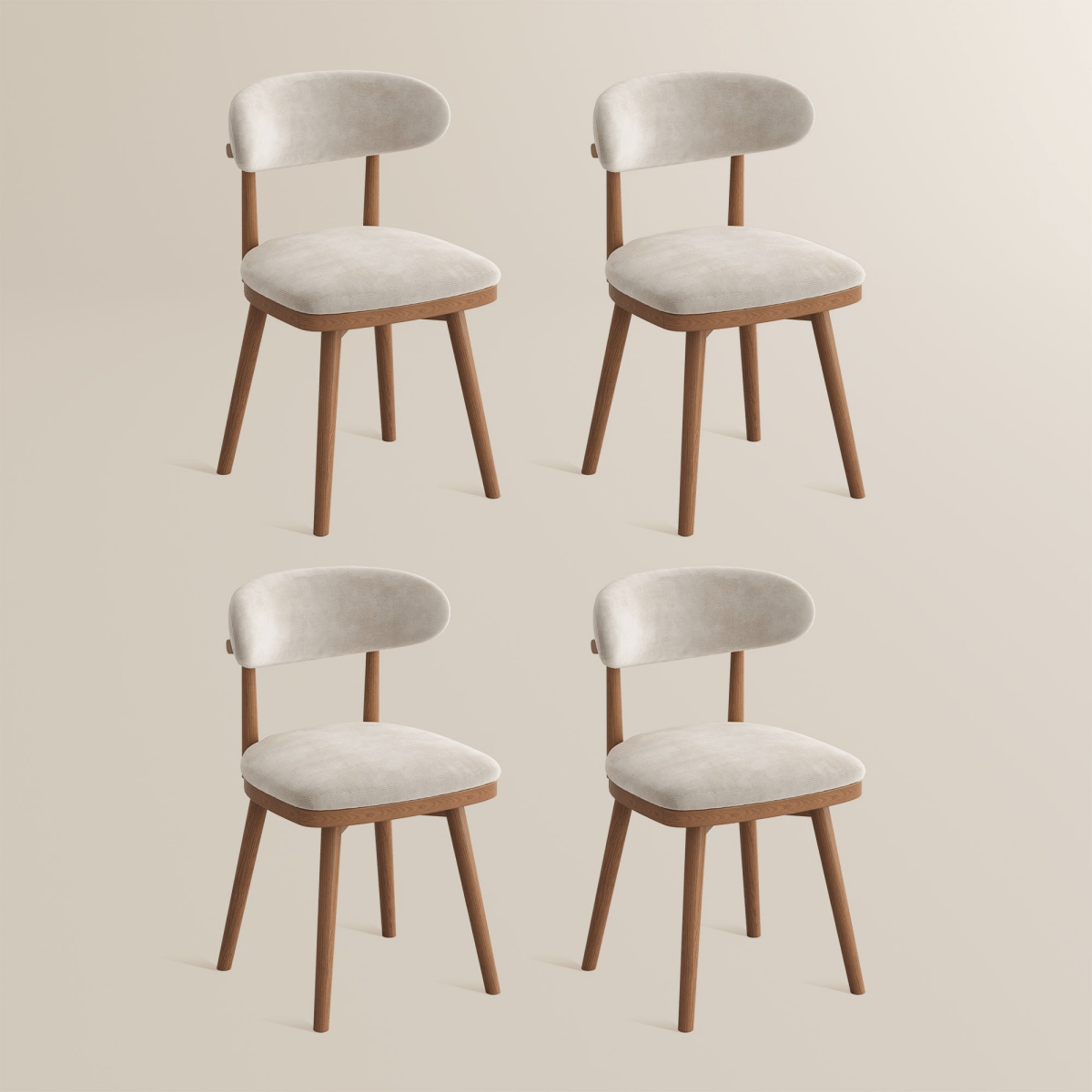 Lawson Mid - Century Swivel Dining Chairs – Set of 2 - Exclusivia