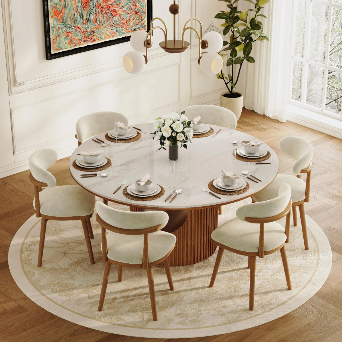 Lawson Mid - Century Swivel Dining Chairs – Set of 2 - Exclusivia