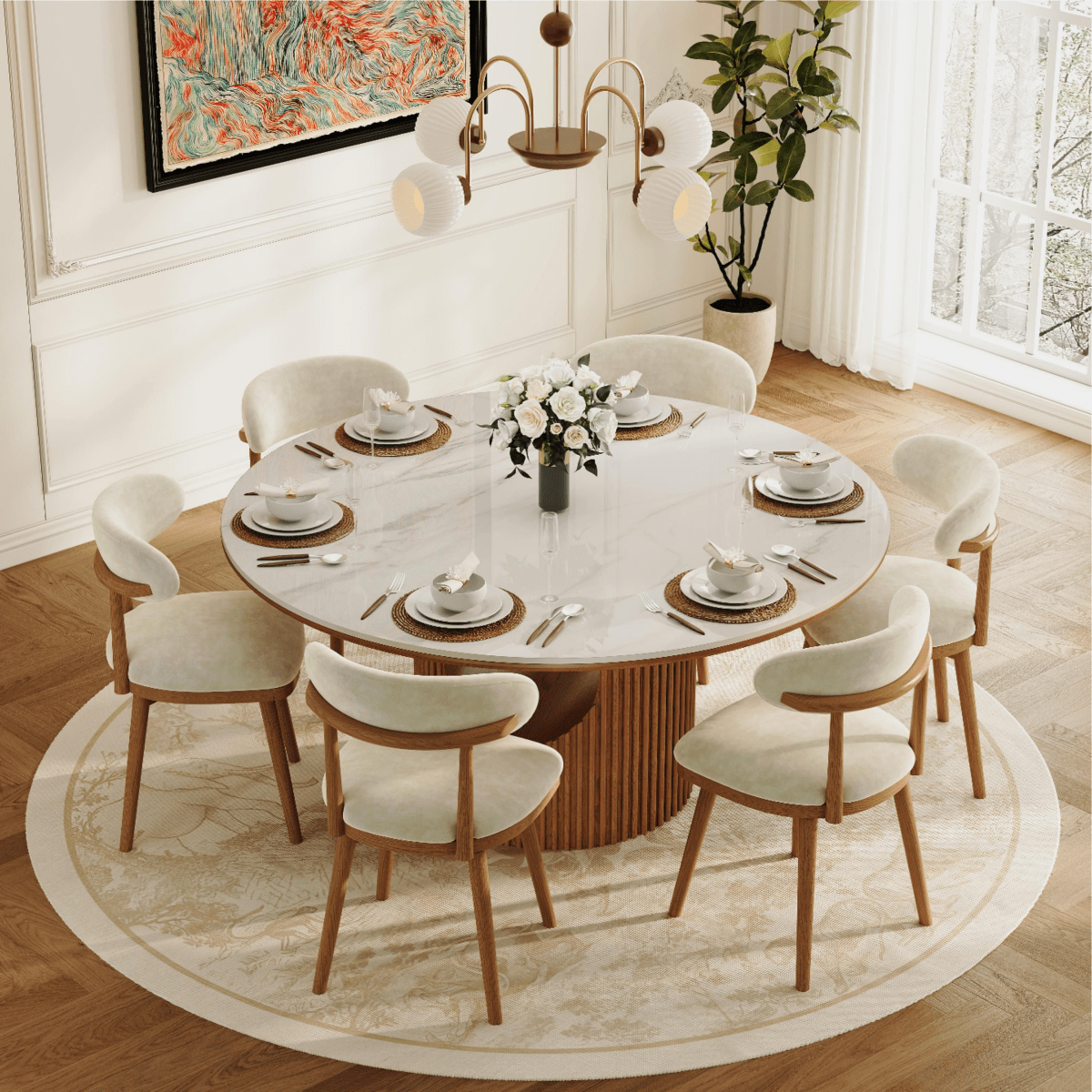 Lawson Mid - Century Swivel Dining Chairs – Set of 2 - Exclusivia