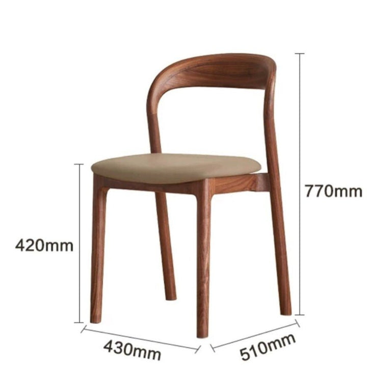Leann Modern Solid Wood Dining Chair - Exclusivia