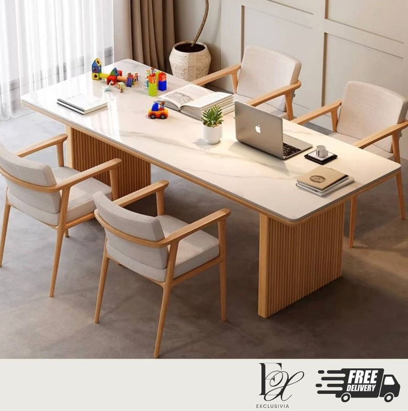 LEX Japandi Sintered Stone Dining Table - Exclusivia