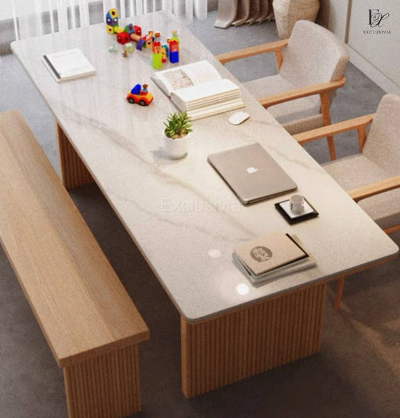 LEX Japandi Sintered Stone Dining Table - Exclusivia