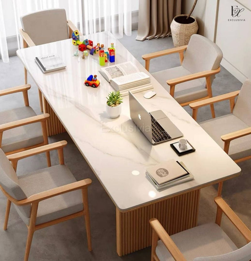 LEX Japandi Sintered Stone Dining Table - Exclusivia