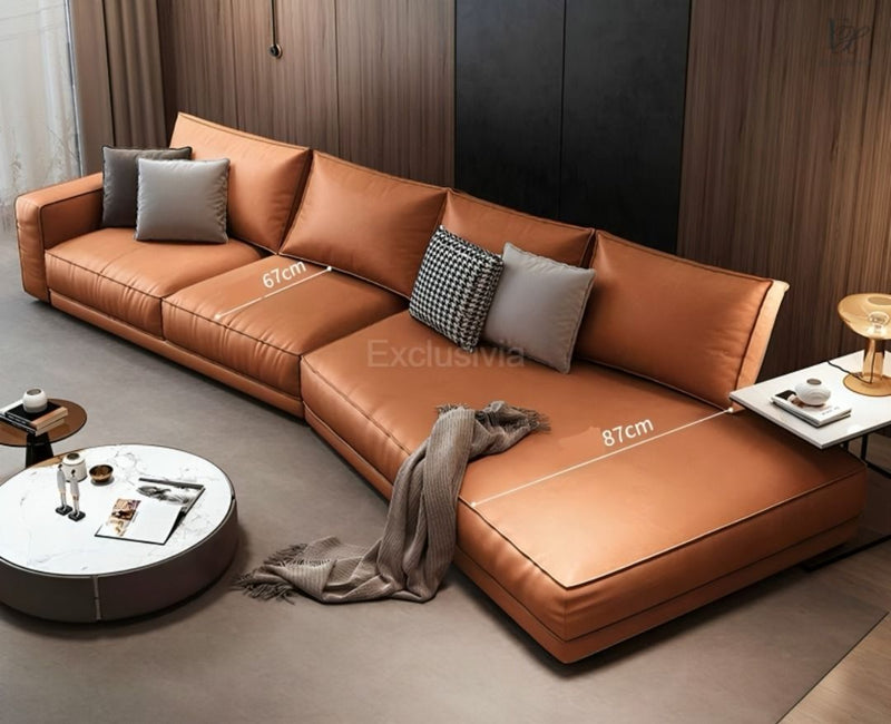 LIEF Modern Leather Sofa - Exclusivia