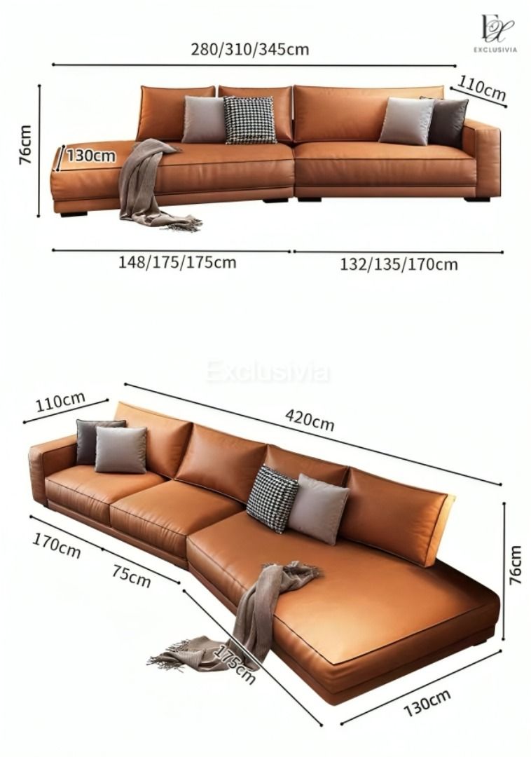 LIEF Modern Leather Sofa - Exclusivia