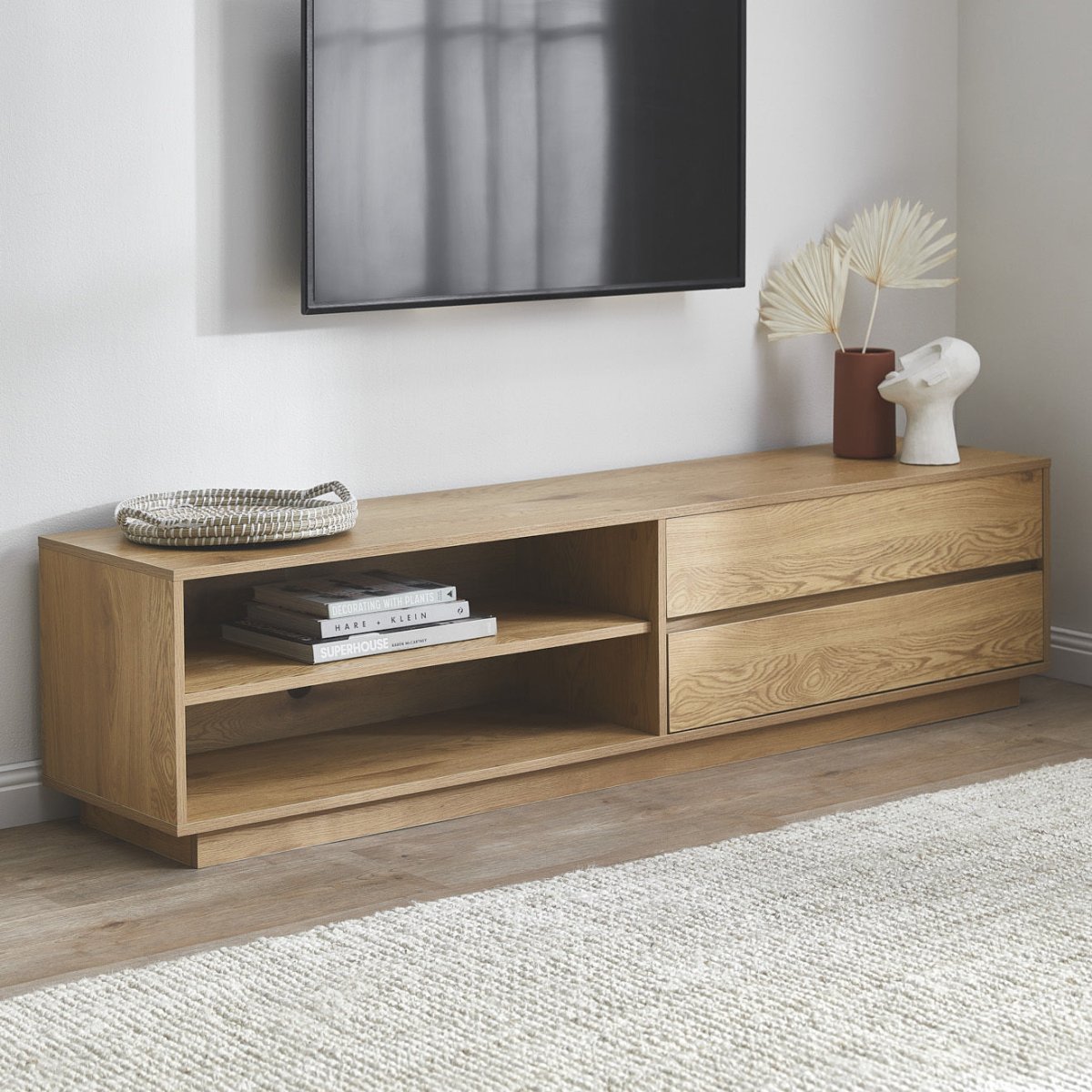 Linea Oak Media Console, 180 cm - Exclusivia