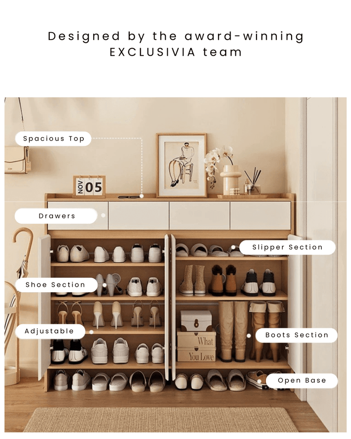 LINS Japandi Shoe Cabinet - Exclusivia