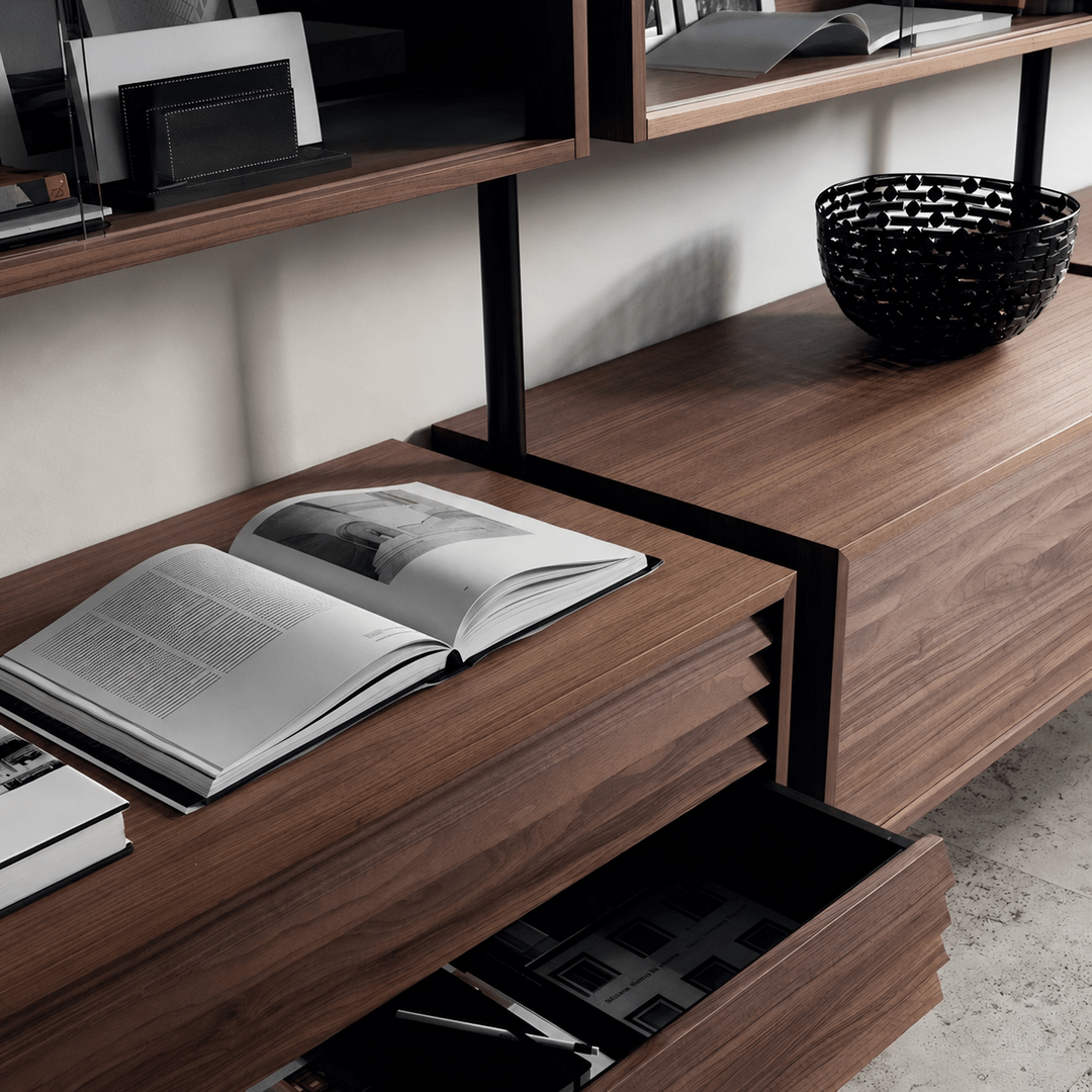 LOFT Modern Solid Wood Bookshelf - Exclusivia