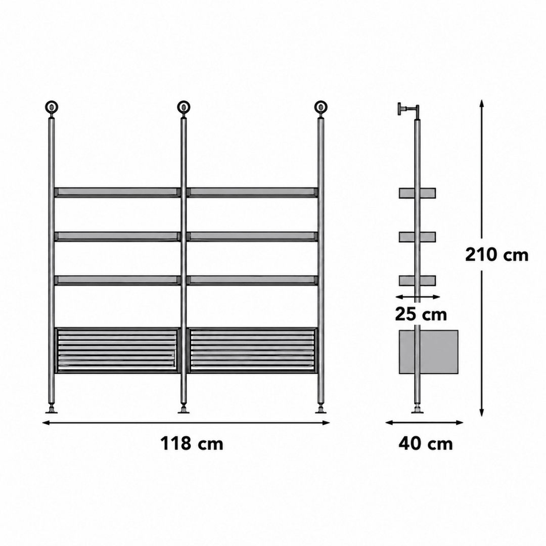 LOFT Modern Solid Wood Bookshelf - Exclusivia