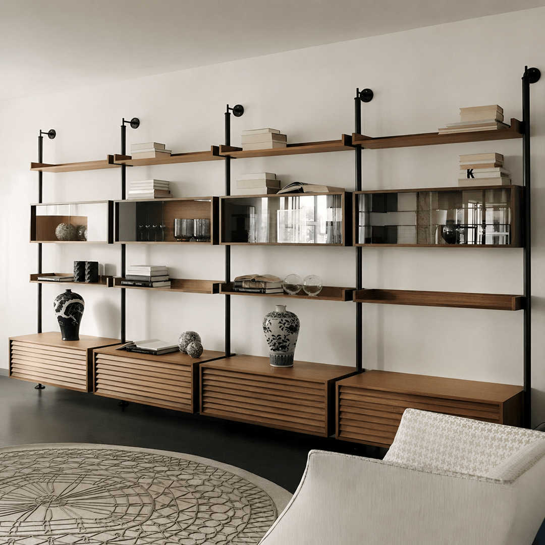 LOFT Modern Solid Wood Bookshelf - Exclusivia