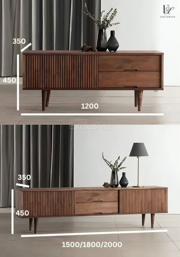 LOSR Rustic Wood TV Console - Exclusivia