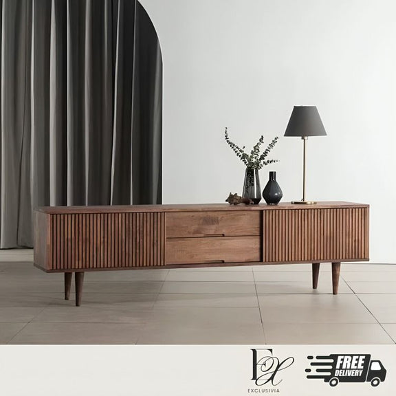 LOSR Rustic Wood TV Console - Exclusivia