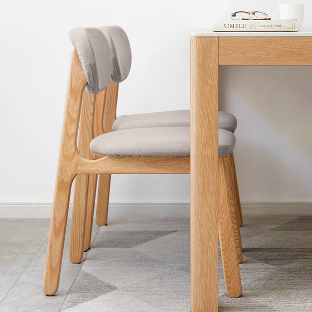 LOU Scandinavian Oak Wood Dining Chair - Exclusivia