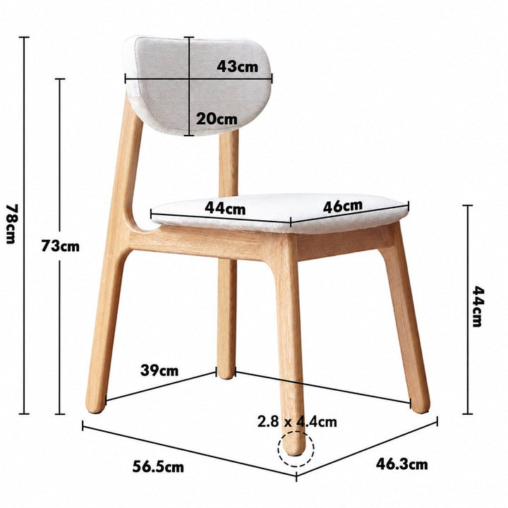 LOU Scandinavian Oak Wood Dining Chair - Exclusivia