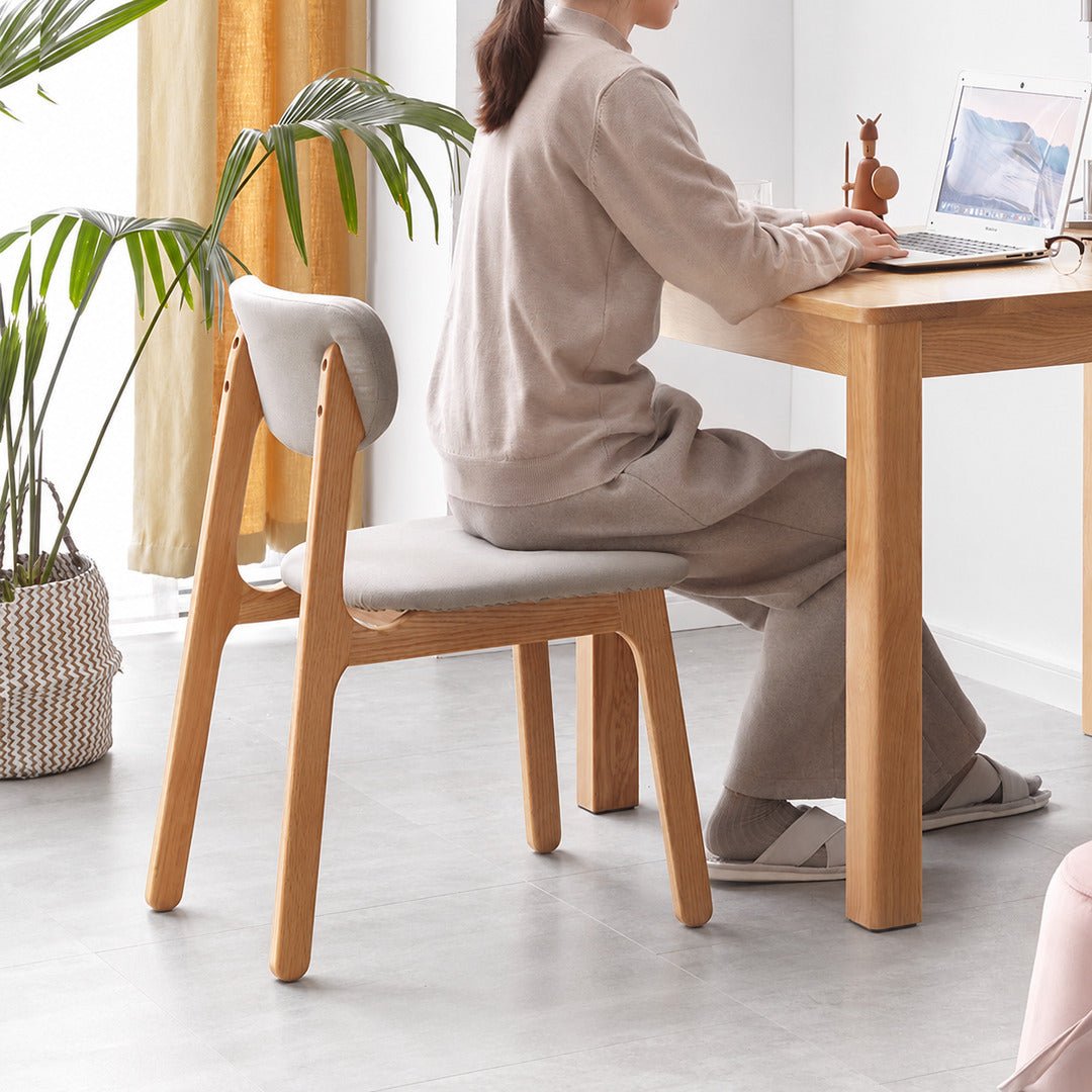 LOU Scandinavian Oak Wood Dining Chair - Exclusivia