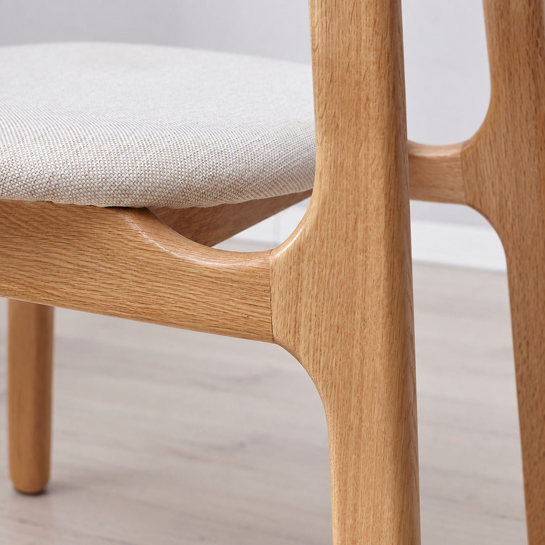 LOU Scandinavian Oak Wood Dining Chair - Exclusivia