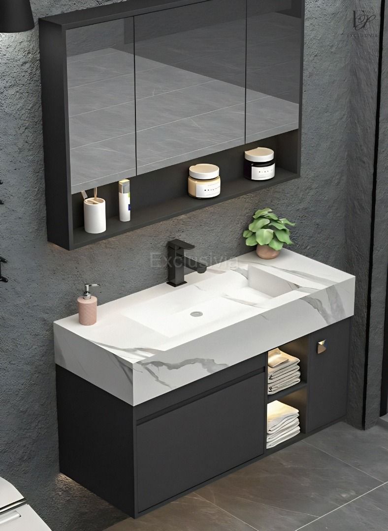 LUCI Toilet Vanity Cabinet Mirror Basin Bathroom - Exclusivia